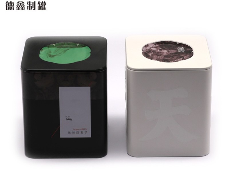 90*90*105MM方形茶叶铁罐