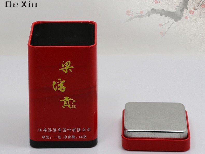 60*60*100MM正方茶叶铁罐