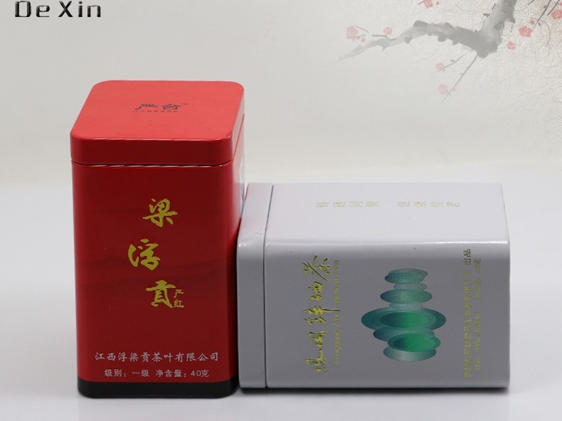 60*60*100MM正方茶叶铁罐