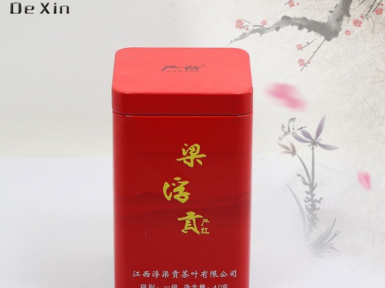 60*60*100MM正方茶叶铁罐